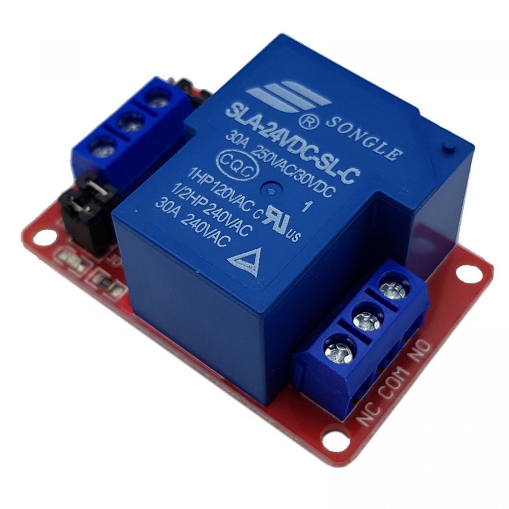 Module 1 Relay Với Opto Cách Ly Kích H/L 24V 30A - 10A tùy chọn