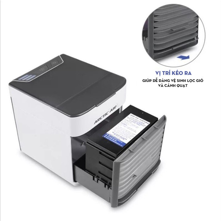 Quạt điều hòa mini, 3 cấp độ làm mát hơi nước dùng được tinh dầu dung tích 480ml