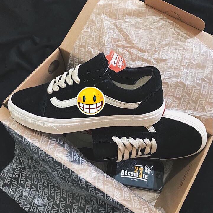 giày vans old skool (kẻ trắng)