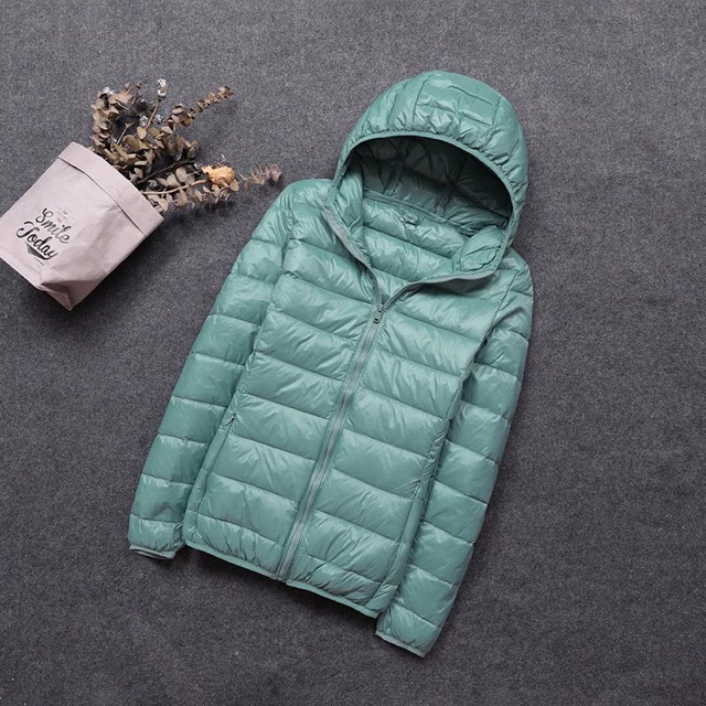 Áo phao lông vũ cho nữ siêu nhẹ loại có mũ | BigBuy360 - bigbuy360.vn