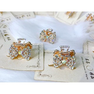 Kẹp càng cua mạ vàng đính đá