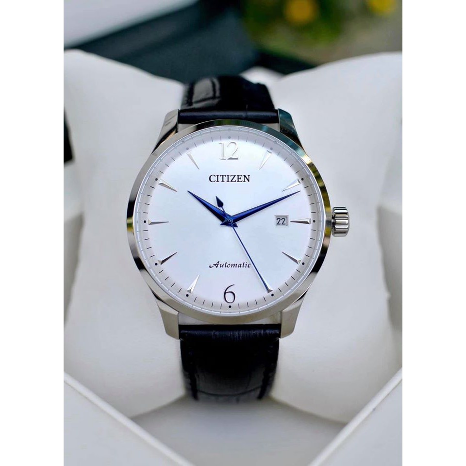 Citizen automatique cadran blanc aiguilles bleuies NJ0110-18A 97d9c6754132e3e128c7936d10703d63