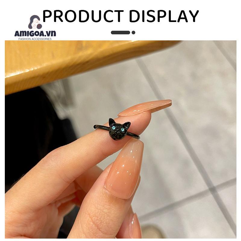 ✨✨Nhẫn Hình Mèo Đen Phong Cách Hàn Quốc Dành Cho Nữ