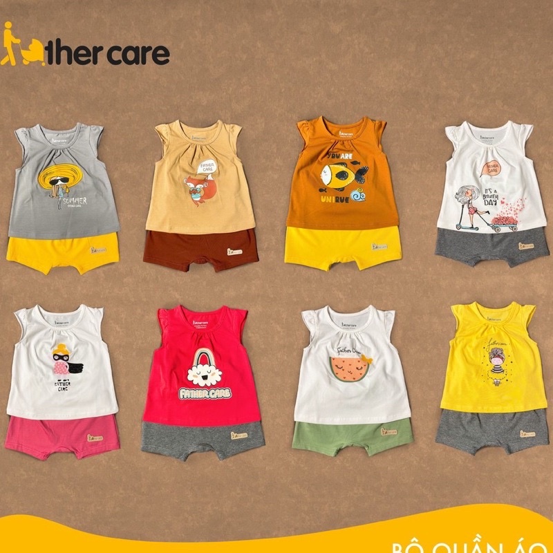 Bộ cộc tay hến FatherCare bé gái