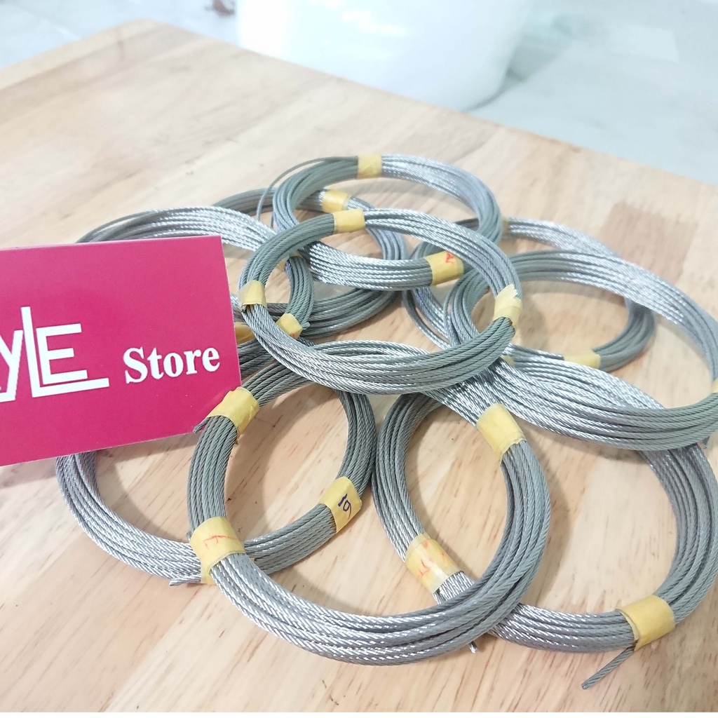 Dây cáp lụa inox304 dàn phơi thông minh - Loại dài