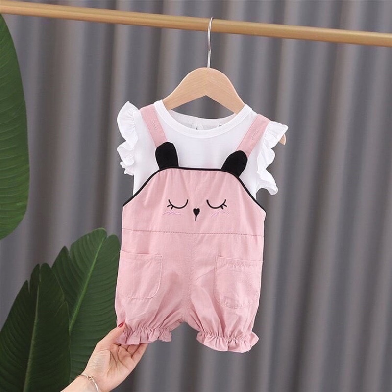 Sét Body Yếm Mèo kèm áo 💕Lina Kids💕 cho bé gái từ 5-14kg.