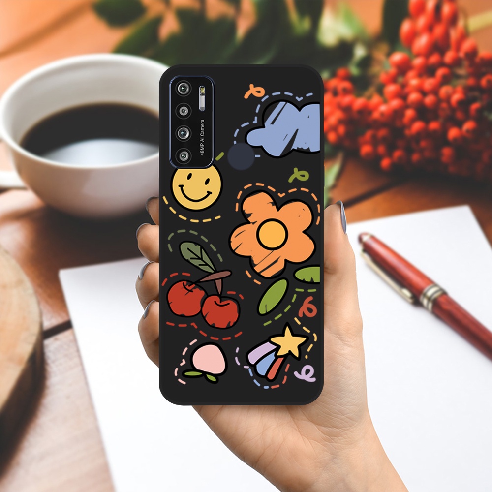 Ốp lưng Vina Case Vsmart Joy 3/Joy 4/Bee 3/...Silicone TPU dẻo đen viền bảo vệ camera hình Tranh Kute