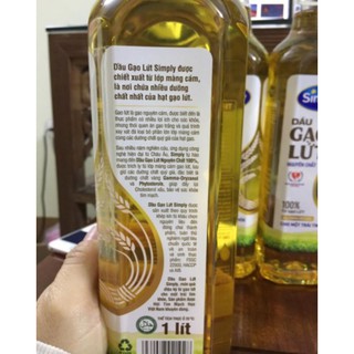 Dầu Gạo Lứt Simply 1 lít