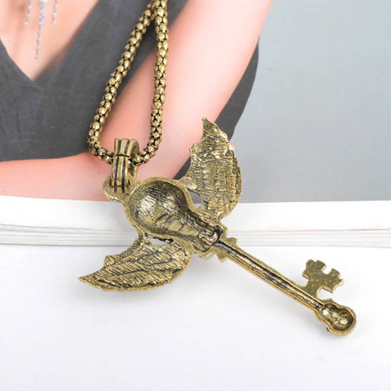 Dây Chuyền Mặt Chìa Khóa Đầu Lâu Unisex Phong Cách Punk