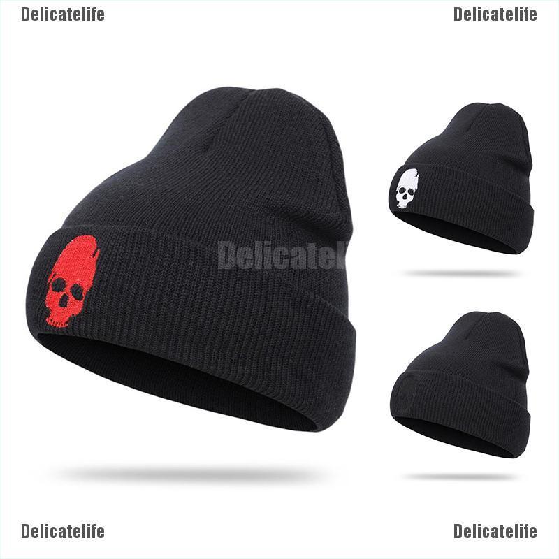 [Delicatelife] Crochet Cap Skull Knit Beanie Unisex Baggy Hip Hop Hat