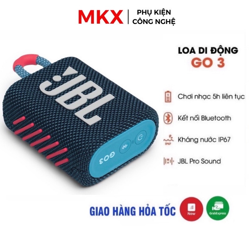 Loa bluetooth mini, JbL Go 3 new 100% + Bảo hành 6 tháng