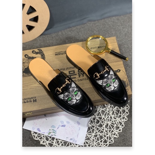 𝔹𝕆𝕊𝕊 𝕊ℍ𝕆𝔼𝕊 ⚜️ Giày Sục Nam Thêu Mèo Cá Tính Độc Lạ kiểu Dáng Hàn Quốc | BigBuy360 - bigbuy360.vn