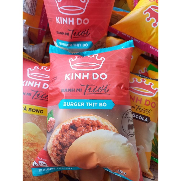 Bánh Mì Burger Thịt Bò Kinh Đô