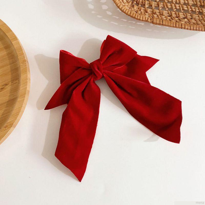 Kẹp tóc phối nơ đỏ xinh xắn chất lượng cao