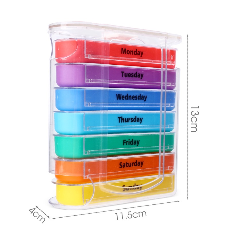 1 Hộp Chứa Thuốc Viên Chống Ẩm 28 Ngăn Cỡ Lớn Chống Nước Nhiều Màu Sắc Dùng Khi Đi Du Lịch