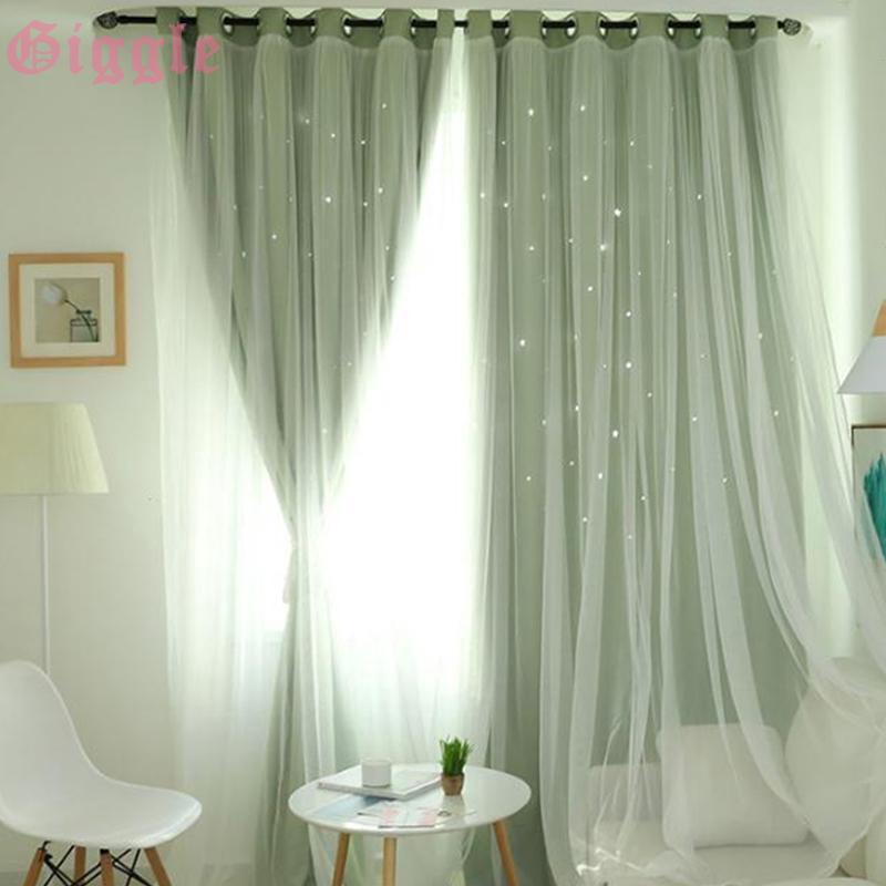 Rèm 2 lớp họa tiết lấp lánh