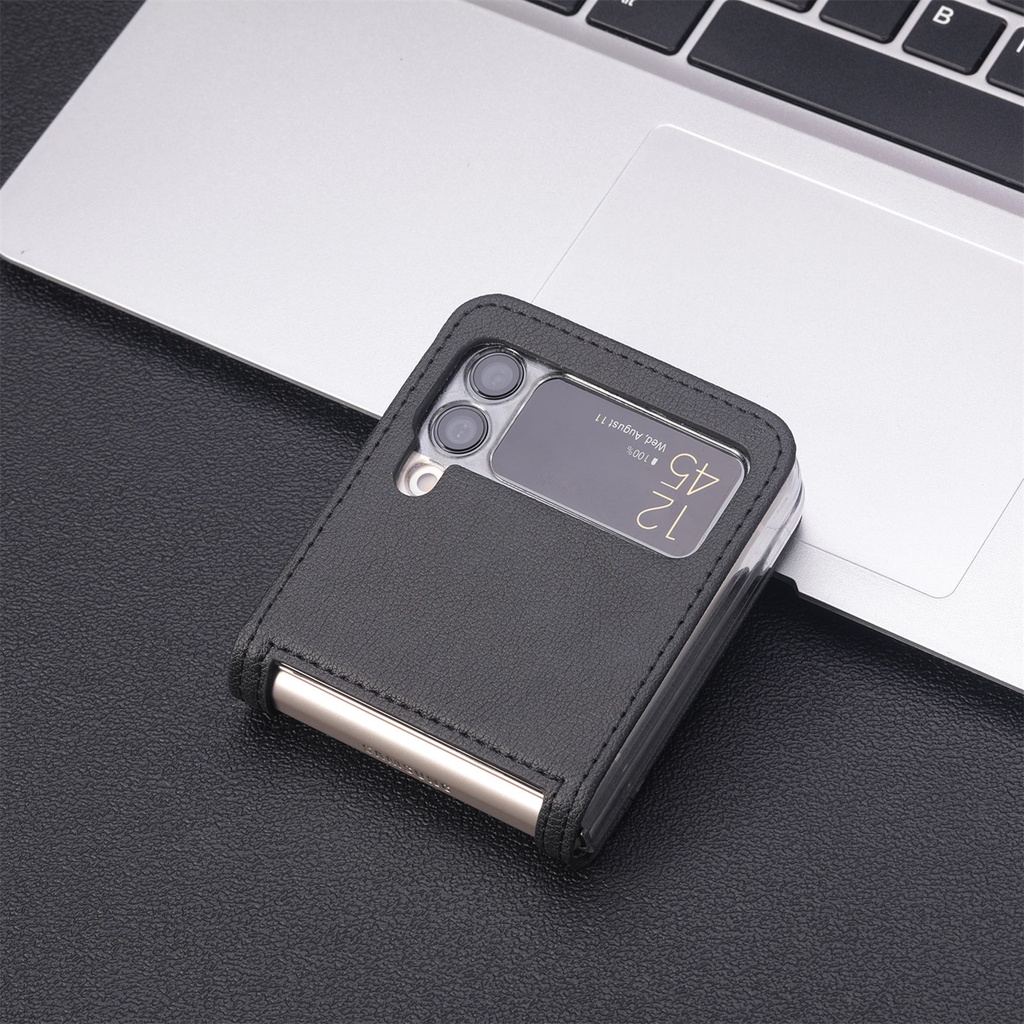 Bao da Samsung Galaxy Z Flip 4 , Z Flip 4 5G, Z Flip 3, Z Flip 3 5G chống sốc có ngăn đựng thẻ