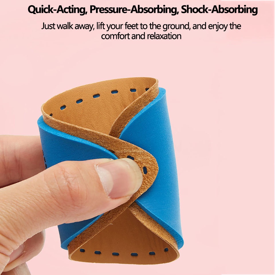 Miếng Lót Giày Cao Gót Bằng Da Bò Dày Dặn Chống Sốc Chống Trượt Giảm Đau Thoải Mái Cho Nữ