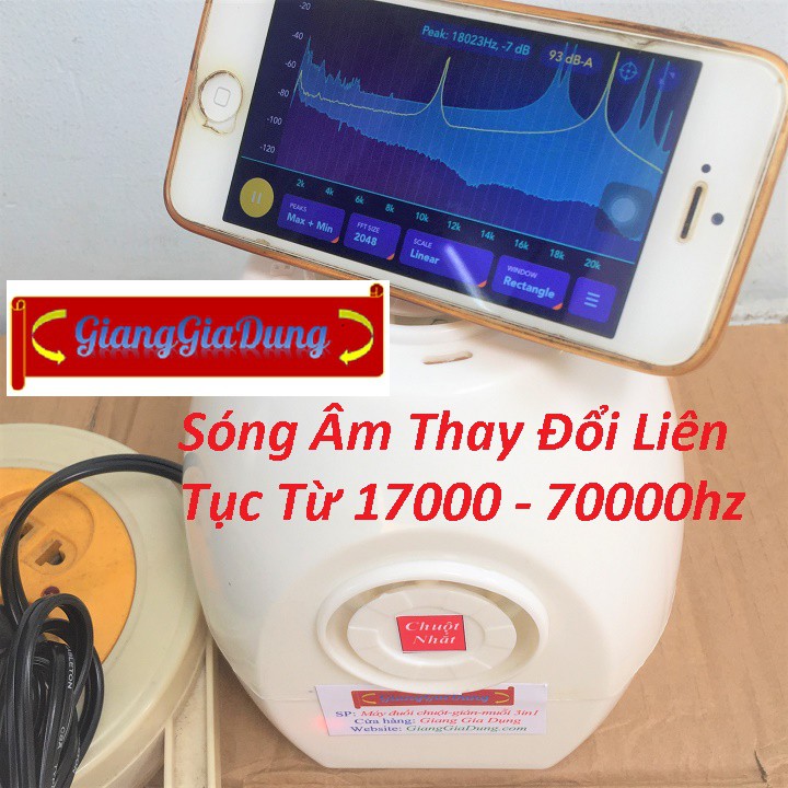 Máy Đuổi Chuột Cống Muỗi Gián Chuyên Nghiệp Diện Tích 50 - 100m2 Siêu Công Suất - Giang Gia Dụng