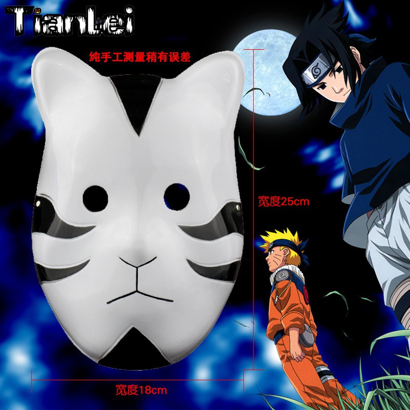 Mặt Nạ Hóa Trang Nhân Vật Naruto Kakashi Anbu Ninja 3 Màu Sắc ĐEN/XANH/ĐỎ