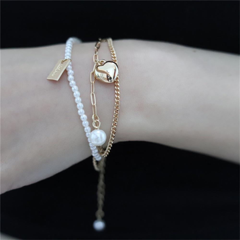 1 Vòng Đeo Tay Đính Ngọc Trai Nhân Tạo Thời Trang Dành Cho Nữ