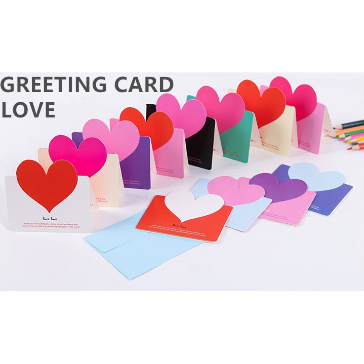 Thiệp Giáng Sinh / Sinh Nhật / Valentine Hình Trái Tim 3D DIY Thẻ