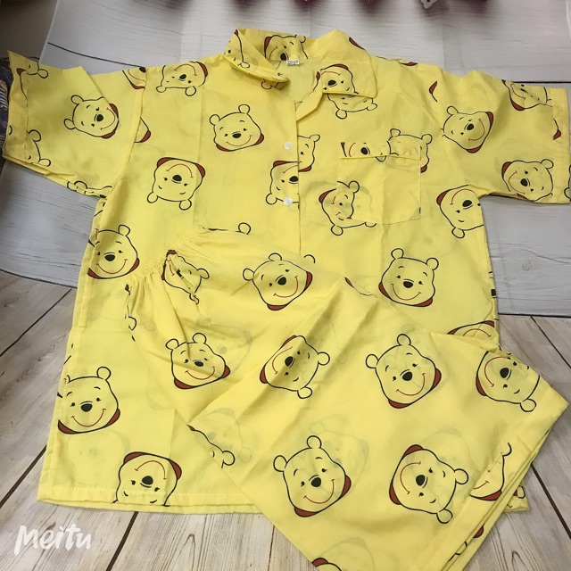 Bộ đồ ngủ kate gấu Pooh