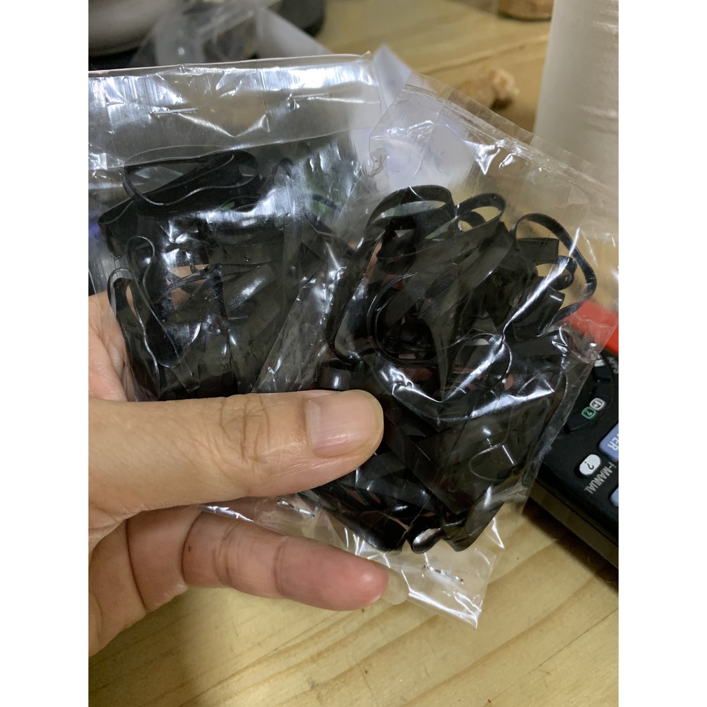 Dây chun buộc tóc 1 túi nhỏ (sợi to, mầu đen)