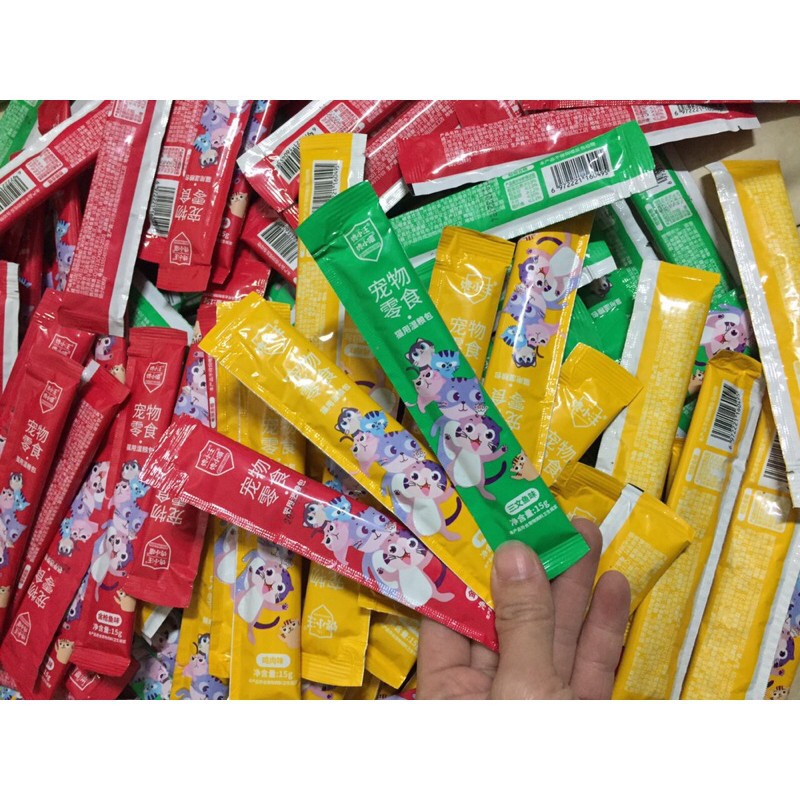 [Giá sỉ] Combo 100 thanh súp thưởng cho mèo nhiều phân loại và nhãn hiệu