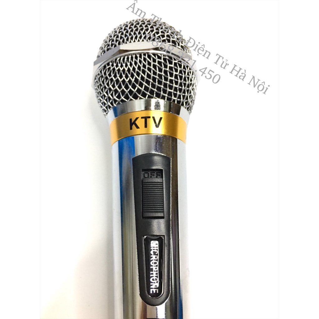 Micro Có Dây CM 888 Tay Cầm Thép Không Gỉ, Hút Giọng, Hát Nhẹ, Chống Hú Tốt. Dây Dài Chống Xoắn Đứt.