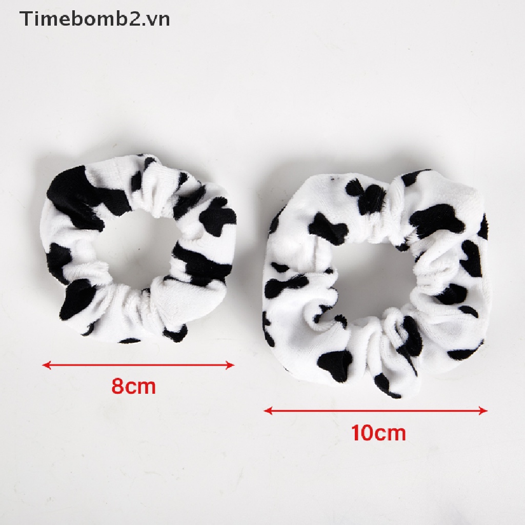 Set 2 Dây Cột Tóc Vải Nhung Co Giãn Đáng Yêu