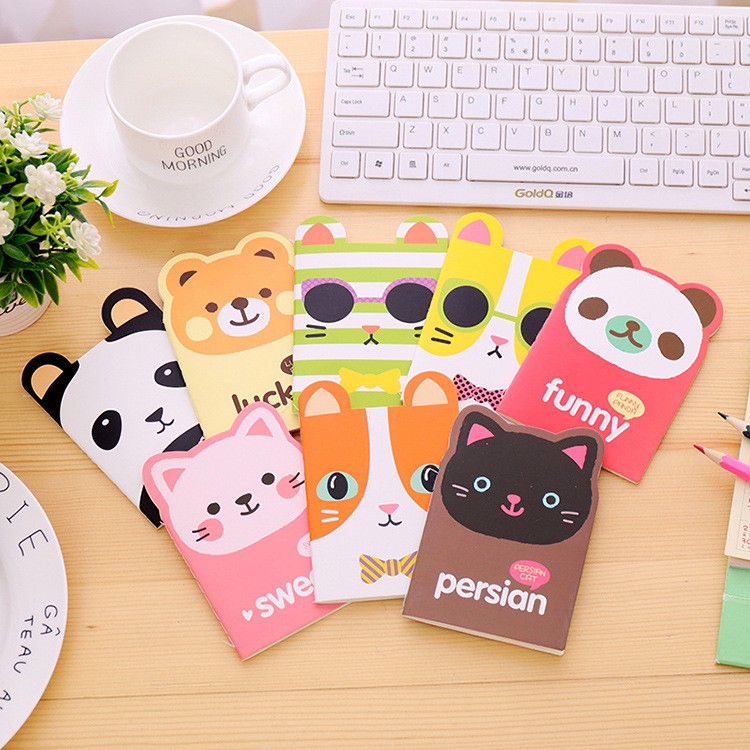 Combo Sổ Hoạt Hình + Giấy Nhớ Cute Cho Khách