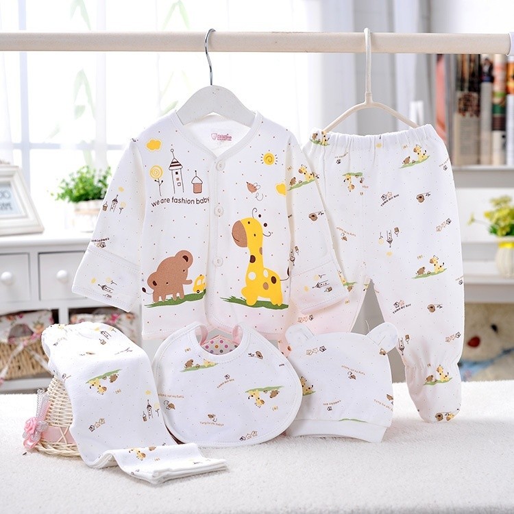 Bộ Đồ Ngủ Gồm 5 Món Bằng Cotton Dành Cho Trẻ Nhỏ