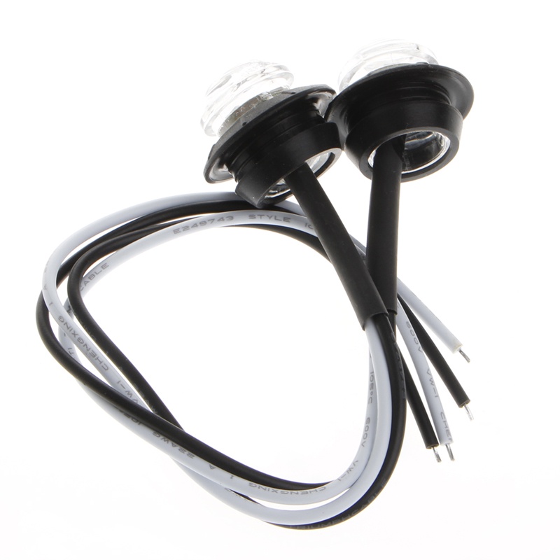 Set 2 Đèn LED Tròn Mini 3/4&quot; 3 Bóng Chống Thấm Nước Chuyên Dụng Cho Xe Tải