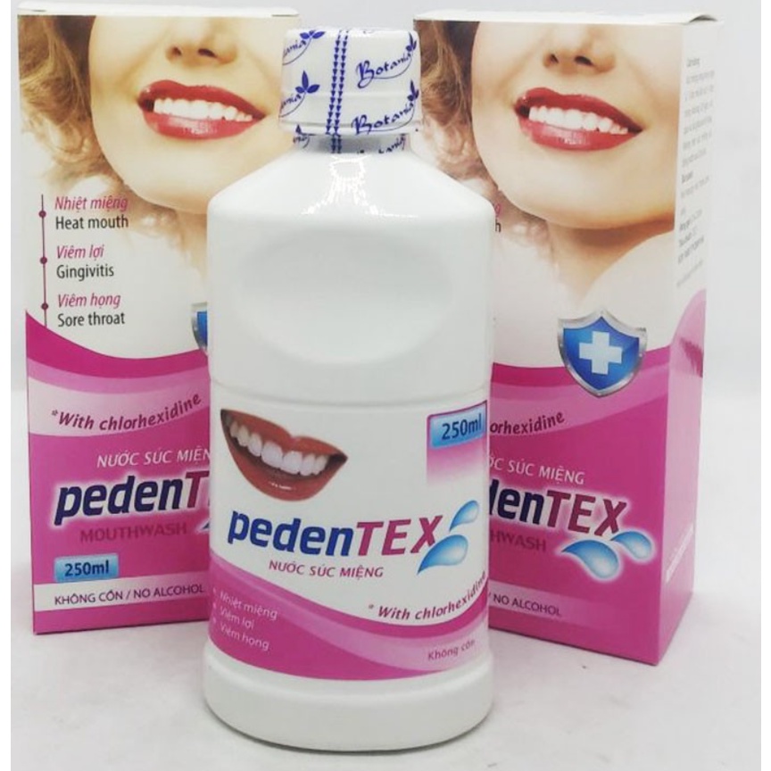 Nước xúc miệng Pedentex 250ml làm sạch miệng, sạch họng, thơm mát giảm nhiệt miệng