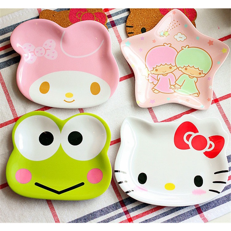 Đĩa sứ đựng thức ăn hình hoạt hình dễ thương