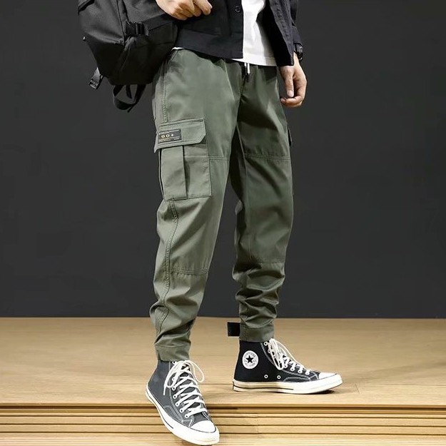 M-3XL Loose Cargo Pant Ready Stock men fashion Casual Straight trousers Off-road pants