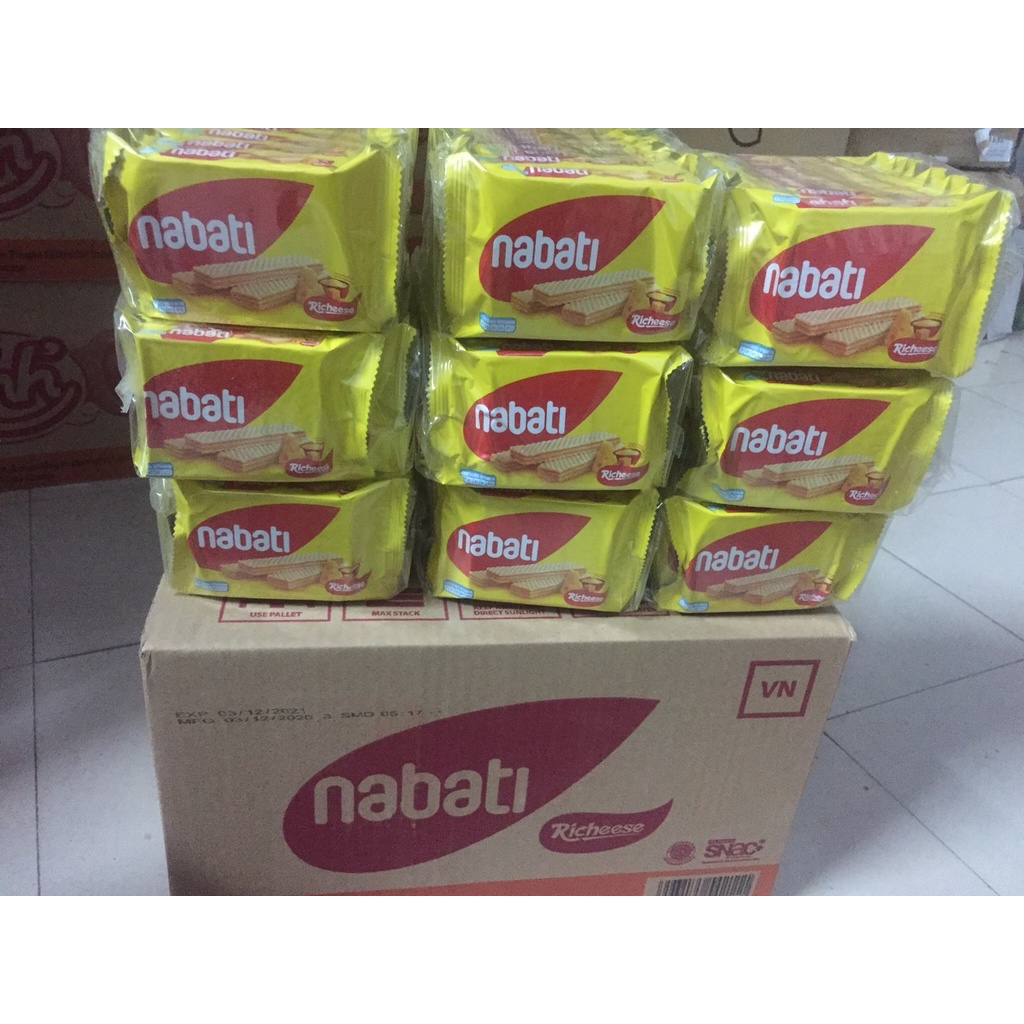 Bánh xốp Nabati phô mai giòn ngon (thùng 120 gói)