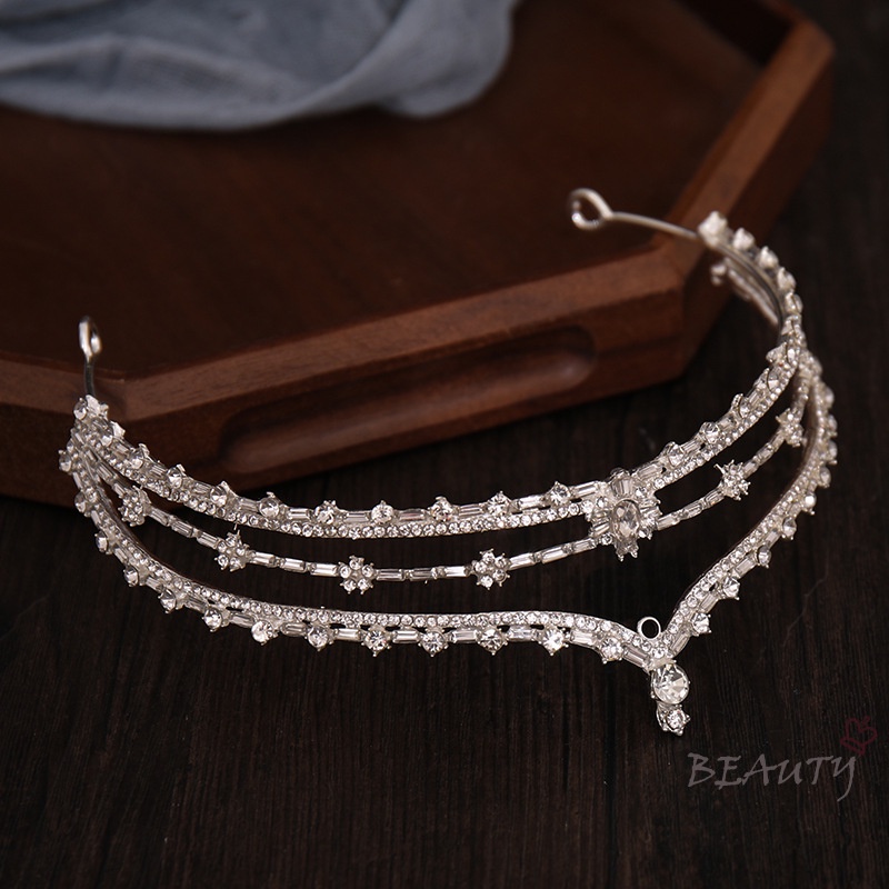 Vương miện đính đá sang trọng thời trang cho cô dâu