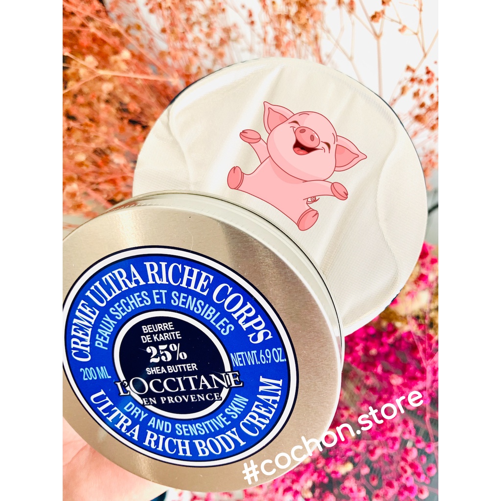 [BILL US/FR] Kem Dưỡng Thể L’Occitane ULTRA-RICH BODY CREAM SHEA BUTTER (25%) 200ml