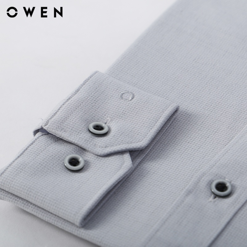 Áo sơ mi dài tay Nam Owen Café Slim Fit màu Ghi - AS23349D