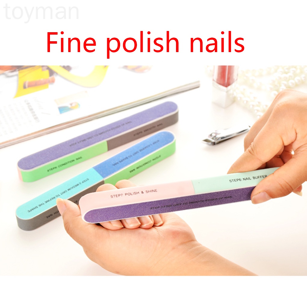[Hàng mới về] Dũa móng tay nhiều mặt màu sắc ngẫu nhiên tiện lợi