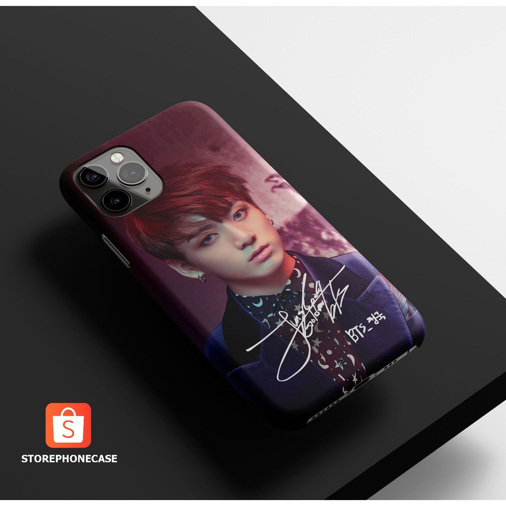 Ốp Điện Thoại Cứng In Chữ Ký Của Bts Jungkook Cho Iphone Samsung Xiaomi Vivo Oppo Realme