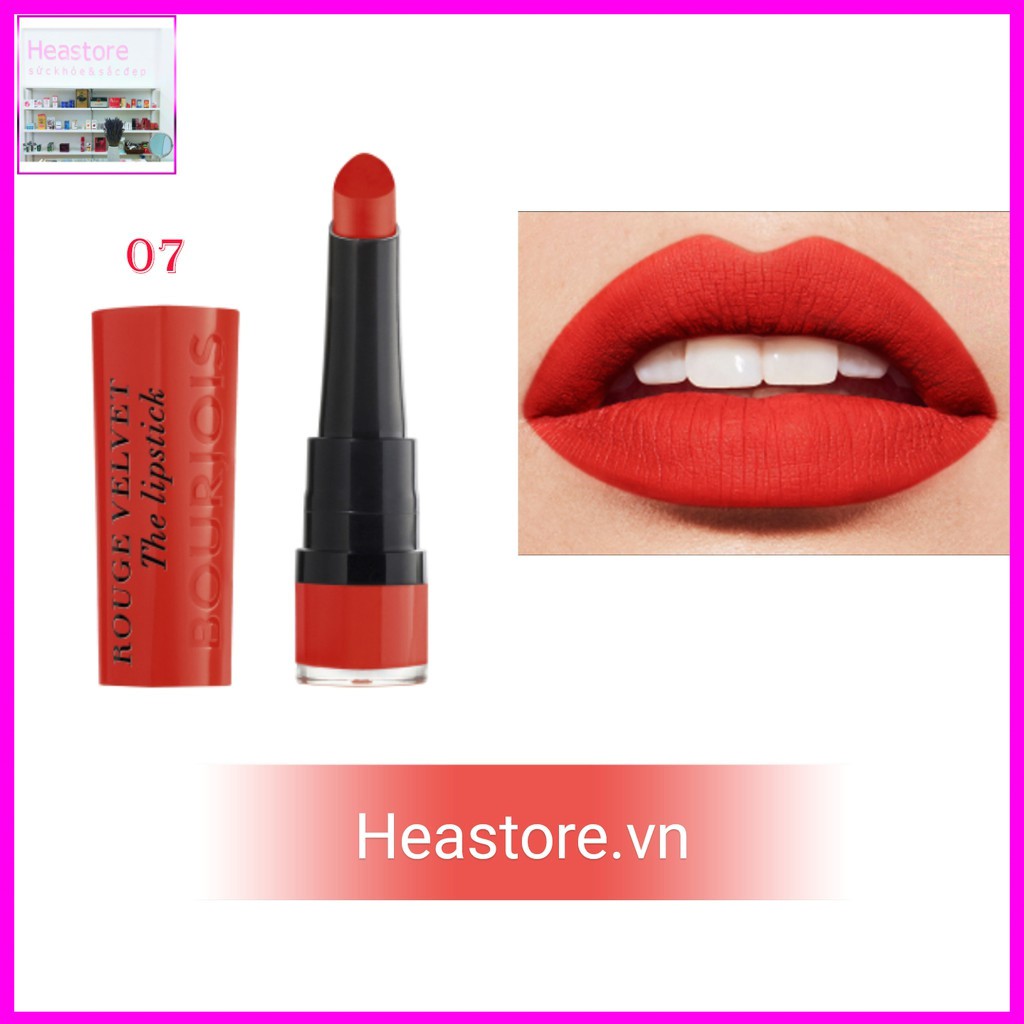 Son Bourjois Velvet 07  ( ĐỎ CAM ) - 2.4g