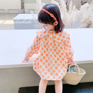 Áo đầm chấm bi cho bé