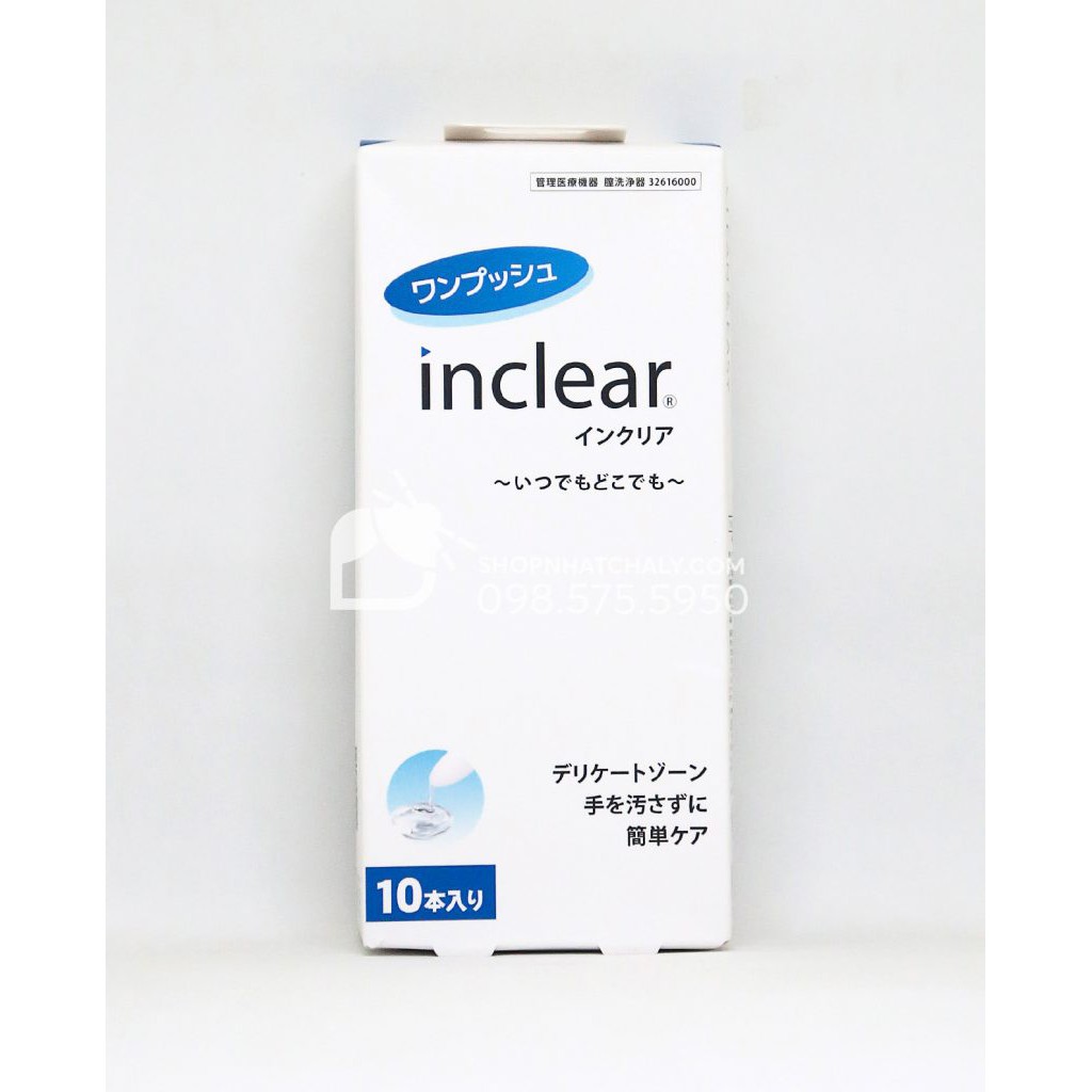 Dung dịch vệ sinh vùng kín phụ nữ Inclear Nhật Bản. Hộp 10 chiếc. Nội địa Nhật chính hãng. Mẫu mới nhất vừa về