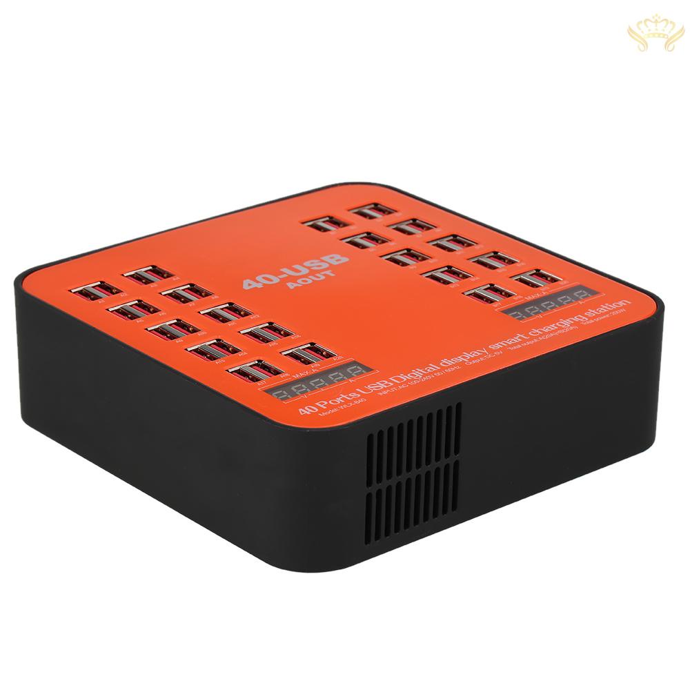 Đế Sạc Điện Thoại Thông Minh Hai Cổng USB 200W 40 Cổng Với Phích Cắm Kép Thay Thế Cho iPhone 7S/6S/5S/4S iPad PDA SamsungP1000