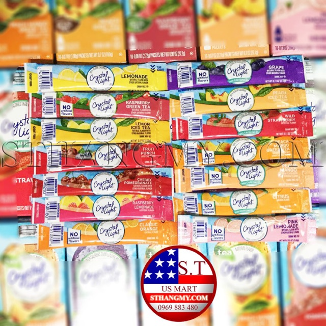 Crystal light 10 gói mix vị hoa quả