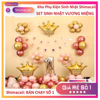 Set trang trí sinh nhật vương miện sang trọng