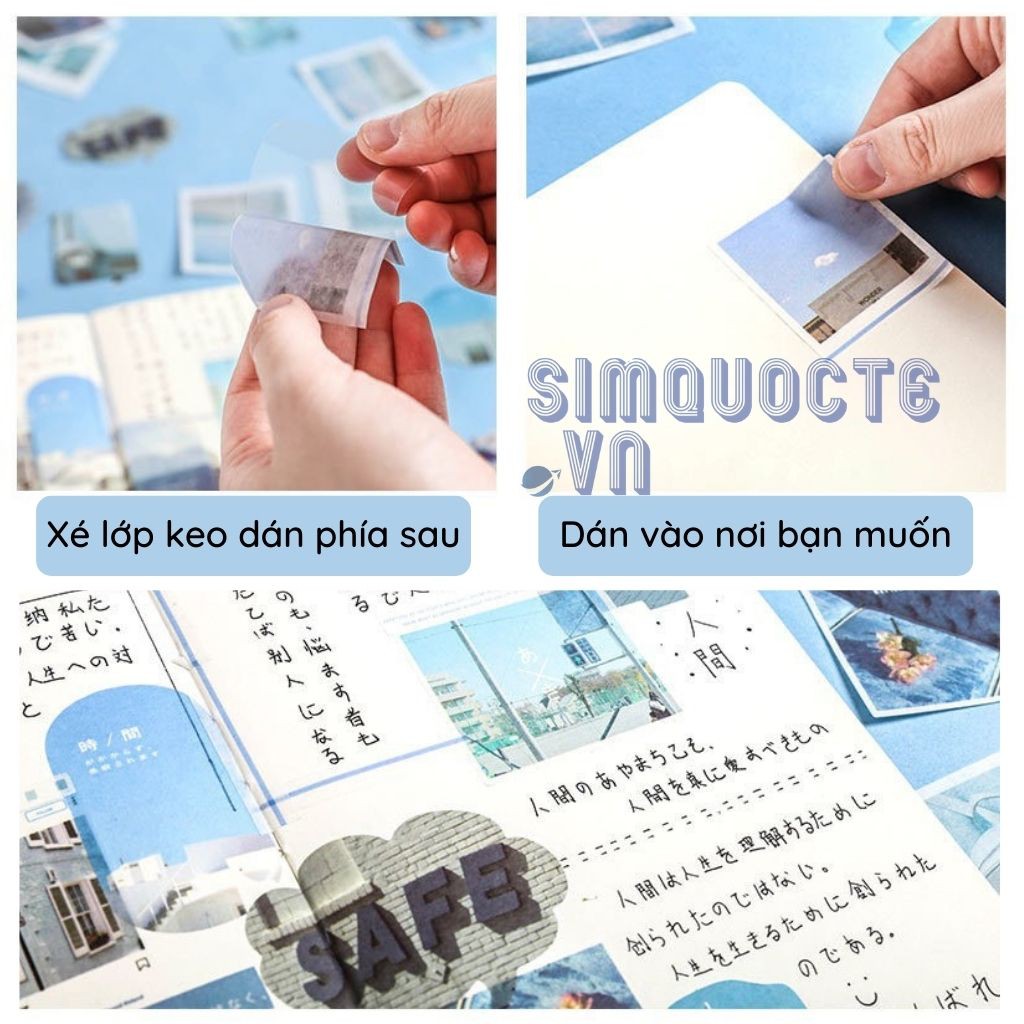 [80 Miếng] Sticker dán nhãn phong cách Nhật Bản nhiều chủ đề Box Sticker ST01
